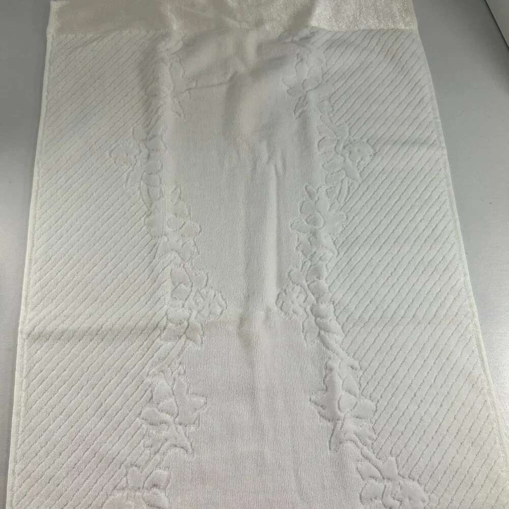 Venus White Velour Towel Set of 3 Bath Hand Washcloth Cotton